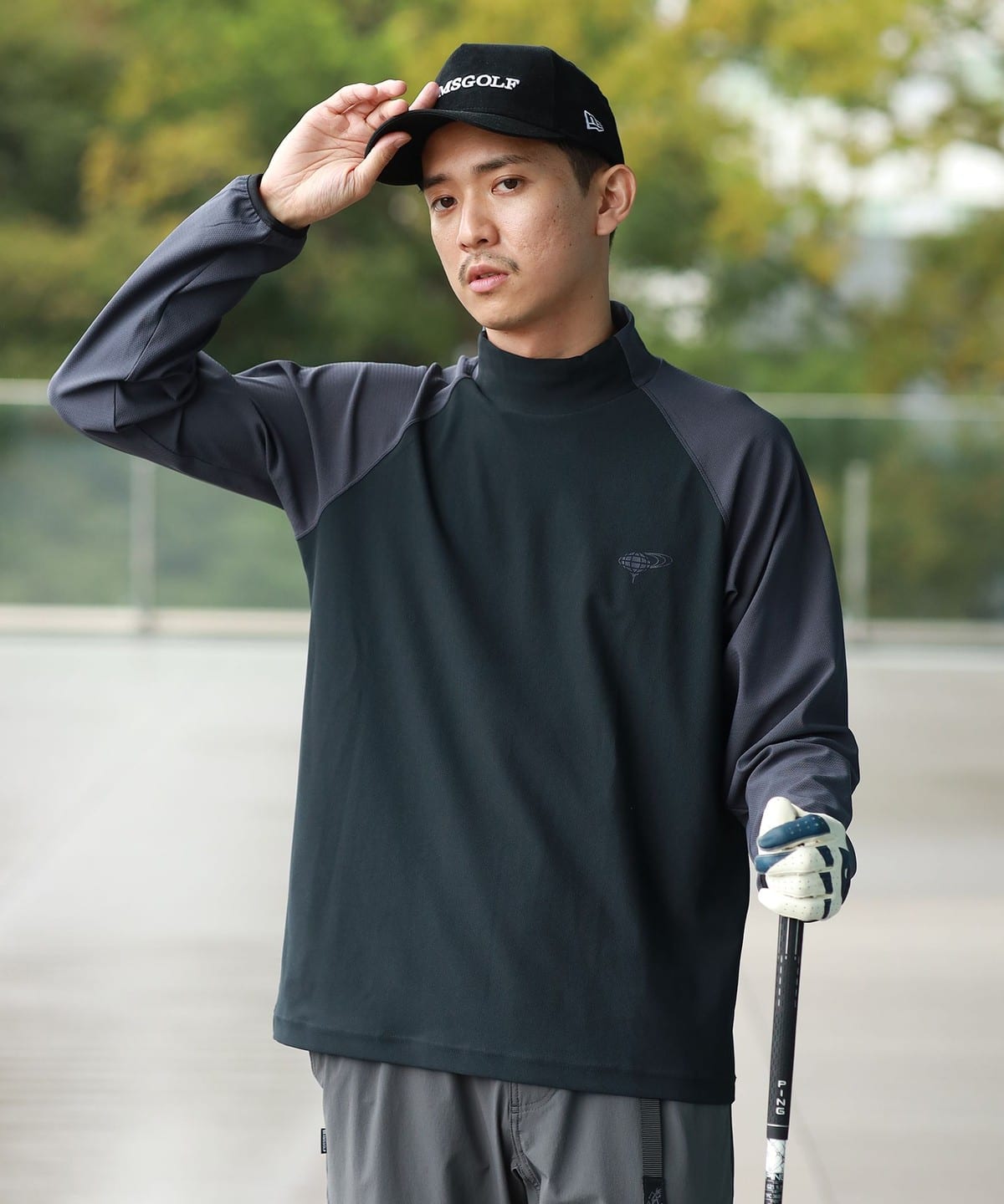 BEAMS GOLF（ビームス ゴルフ）ORANGE LABEL / 異素材 ラグラン モック