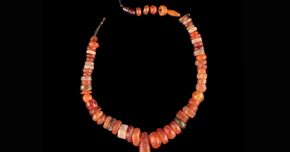 Grand Egyptian Museum - A String with Carnelian Beads (Treasure of