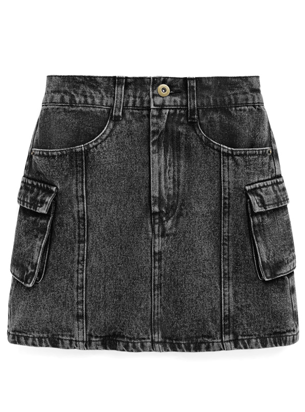 インパン付きミリタリーデニムミニスカート[gm814] | レディース