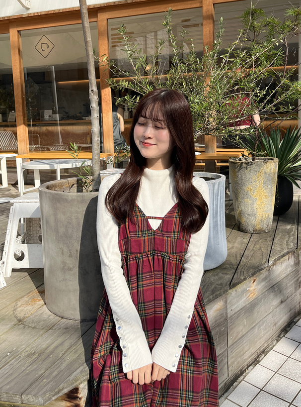 チェック柄フレアキャミワンピース[gc265] | レディースファッション