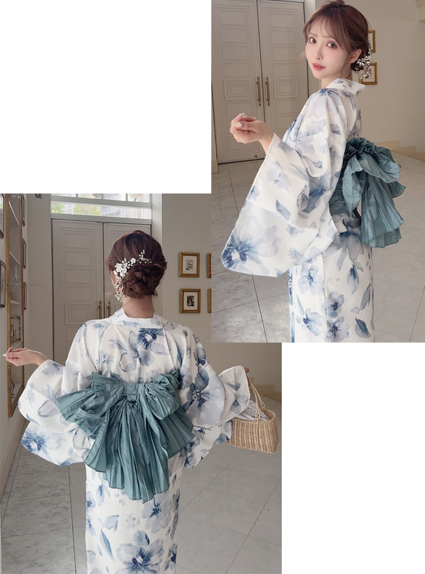 3点セット2Way水彩花柄浴衣セット[fy027] | レディースファッション