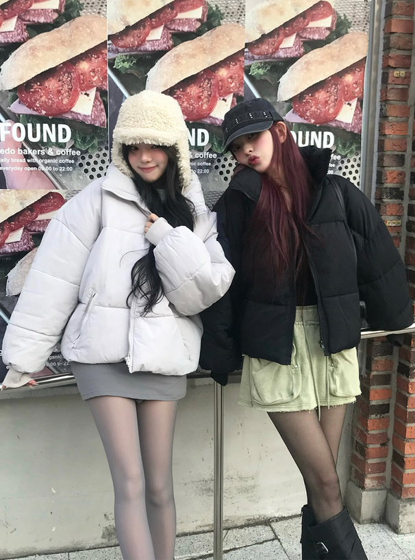 ハイネックボリューム中綿ダウンジャケット[kd11] | レディース