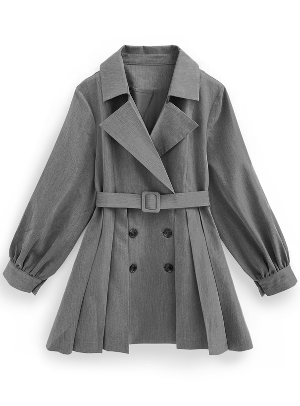 ベルト付きプリーツトレンチコート[ta217] | レディースファッション