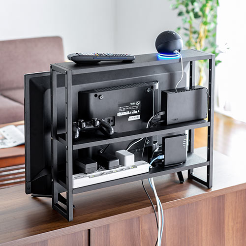 ディスプレイ裏収納ラック（モニター裏収納・棚・配線・ルーター