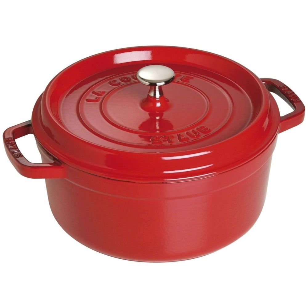 Cast Iron 4 Qt. Round Dutch Oven (Cherry Red) | Staub | Everything