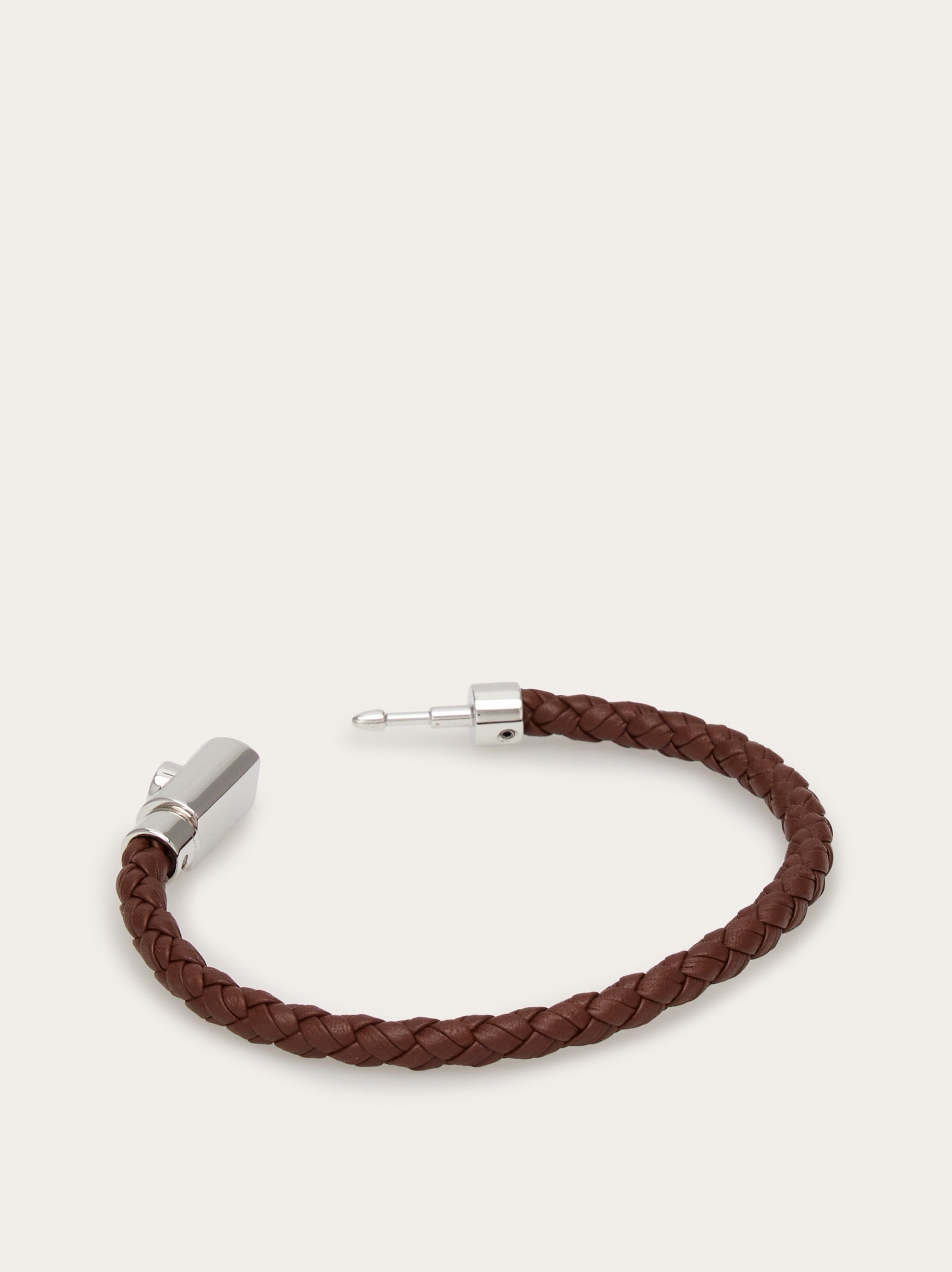 Braided leather bracelet (20cm) - Men | Ferragamo