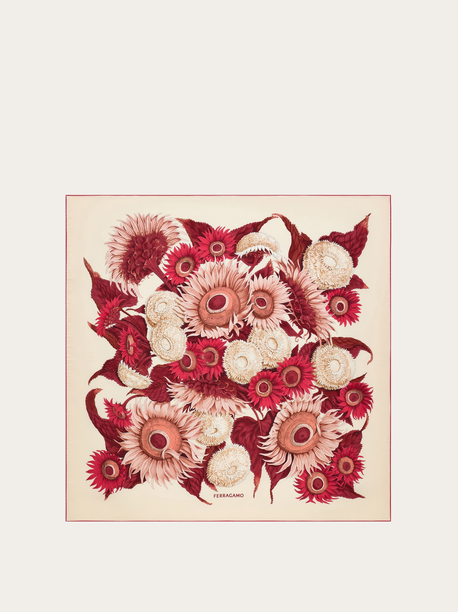 Sunflower print silk scarf - Women | Ferragamo