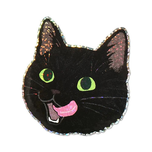 G.C.PRESS ステッカー 523－12 猫顔 黒ネコ｜【ハンズネットストア】