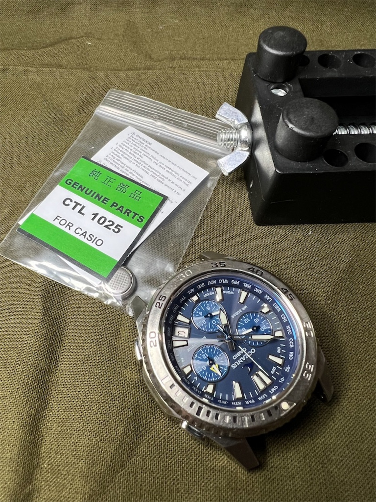 カシオ OCEANUS OCW-650Tの電池交換と墨入れ。 - カメラ屋元公式中の人
