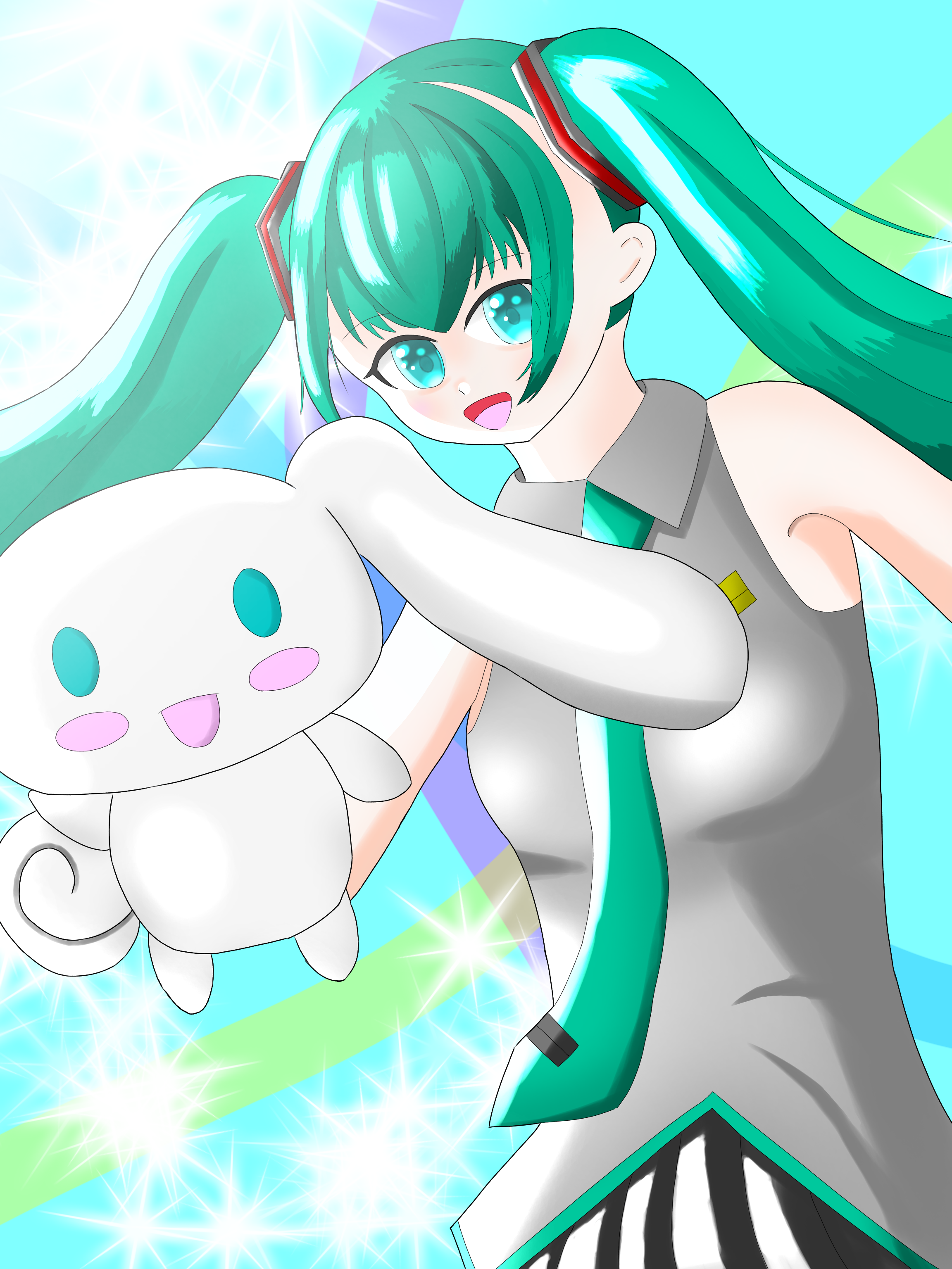 初音ミク×シナモンロールイラスト - ibisPaint