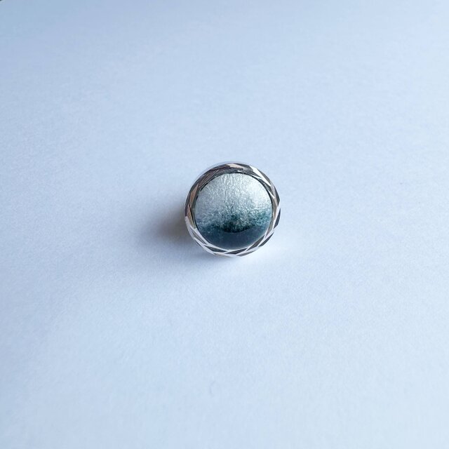 Silver Cufflinks オニキス 七宝焼のラペルピン タイタック 純銀張七宝