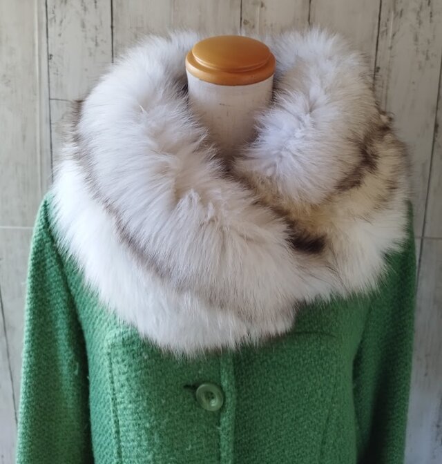 美淡】SAGA FOX サガフォックス ショール ブルーフォックス 雪霜 品格
