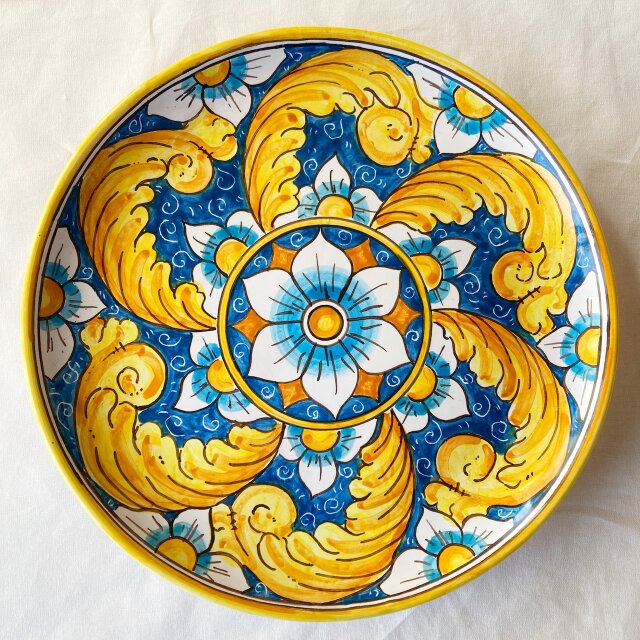 絵皿 26cm GEO038 マヨリカ焼き イタリア陶器 シチリア | iichi 日々の