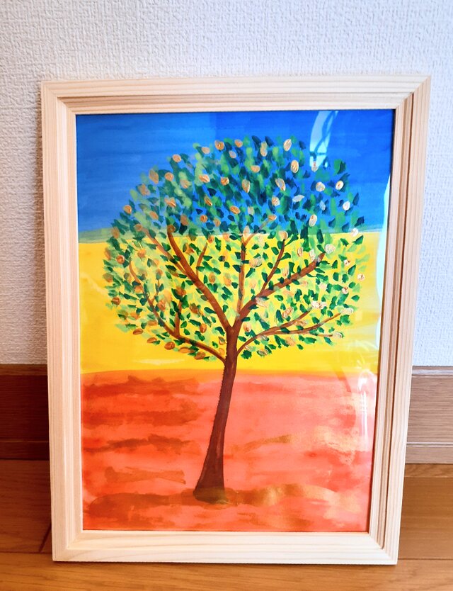 幸せになる木 希望 アート原画 A4サイズ | iichi 日々の暮らしを
