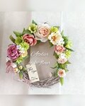 ☆粘土の花[薔薇のリース]☆ | iichi 日々の暮らしを心地よくする