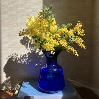 北欧＊エリックホグランのフラワーベース／青色／花瓶／ガラス／BODA