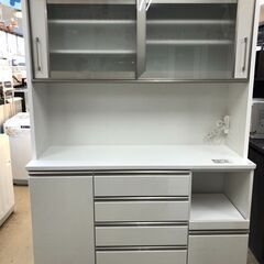 ③三幸ジャパン キッチンボード 食器棚 139cm モイス採用 フルオープン