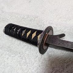 護身刀 黒色 鉄刀・兜割り・鉢割 玉龍