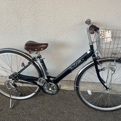 名古屋市内お届け無料黒いシティバイク 前カゴ・ライト付き26インチ 名古屋