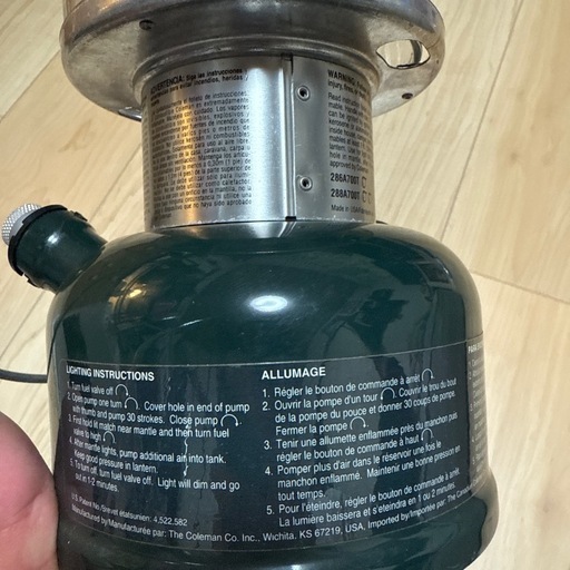 Coleman 288 ランタン （10/96刻印）USモデル超希少緑ケース付き セール