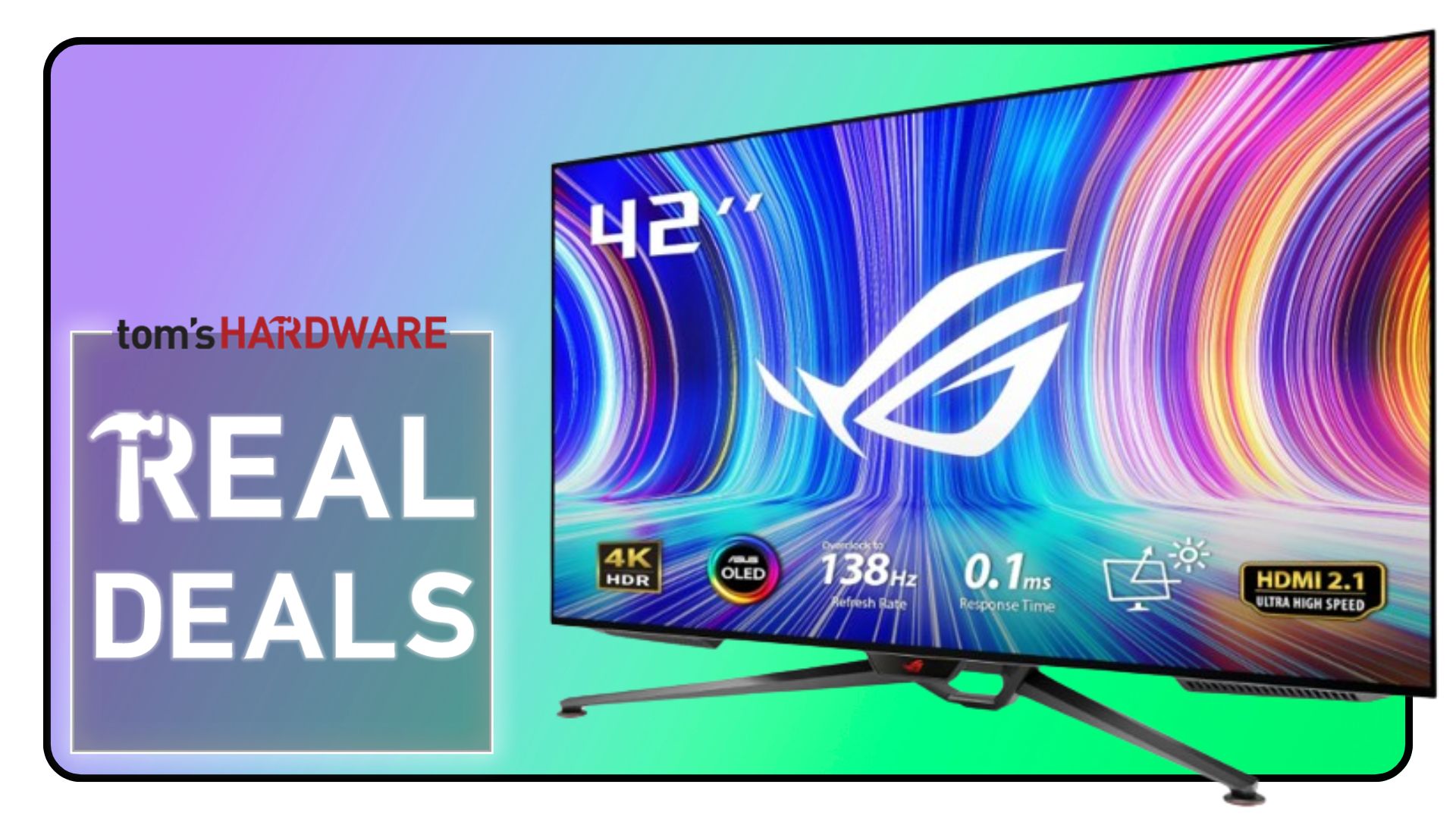 Get $400 off Asus' stunning 42-inch 4K OLED gaming monitor — 138Hz