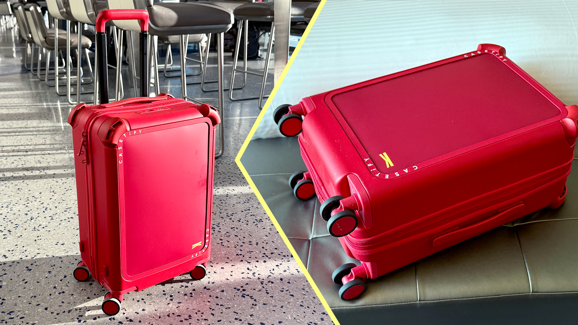 I ditched my Away Carry-On for a bright red suitcase made by a