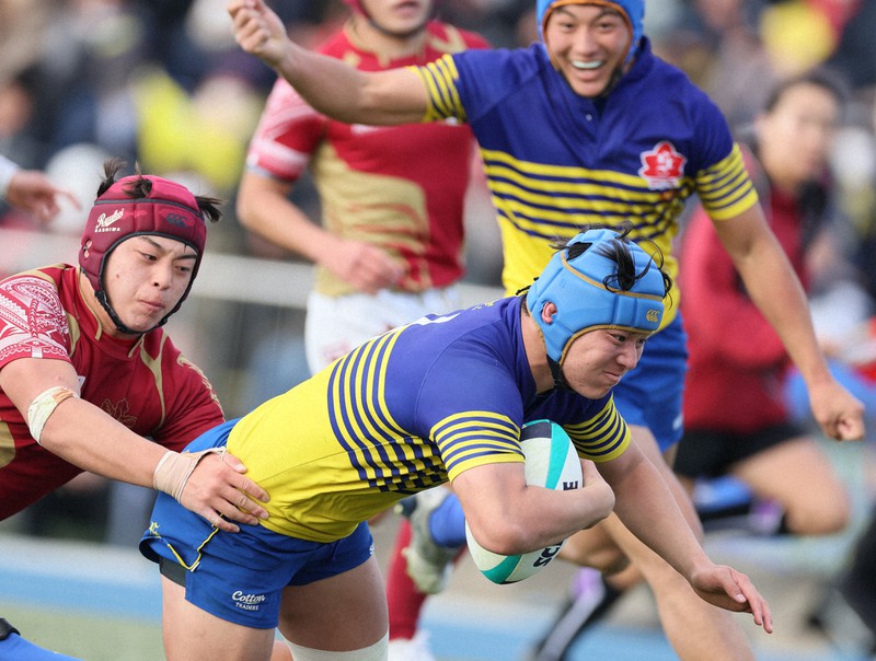 ウイングのかけ声でアタック 京都成章の「技術革新」 高校ラグビー