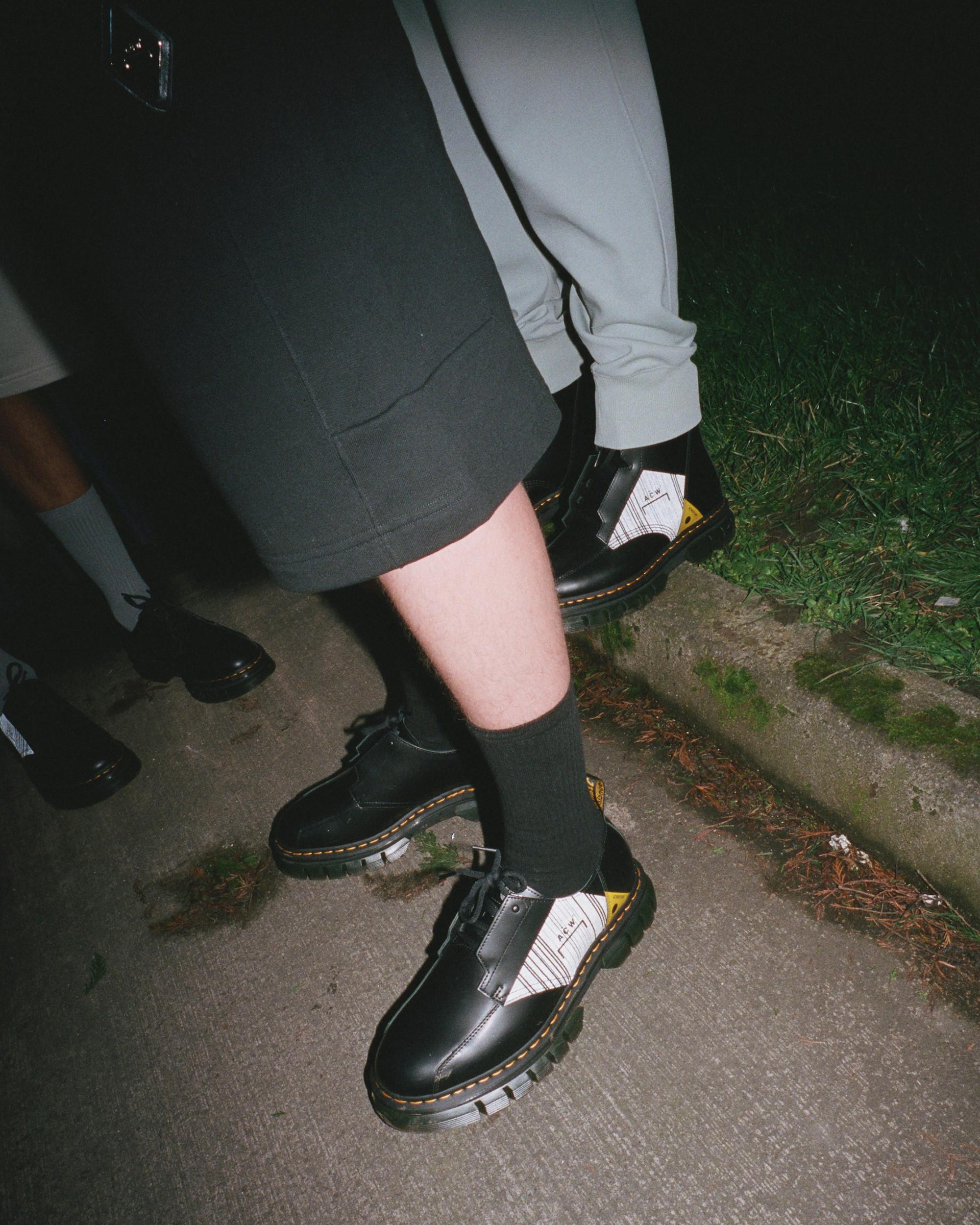 Rikard A-Cold-Wall* Leather Platform Shoes in Black | Dr. Martens