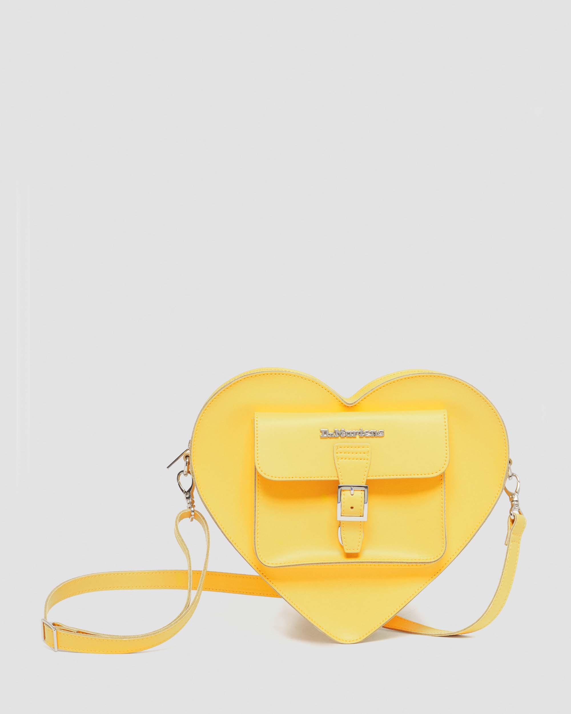 Kiev Leather Hardware Heart Shaped Bag in Dms Yellow | Dr. Martens