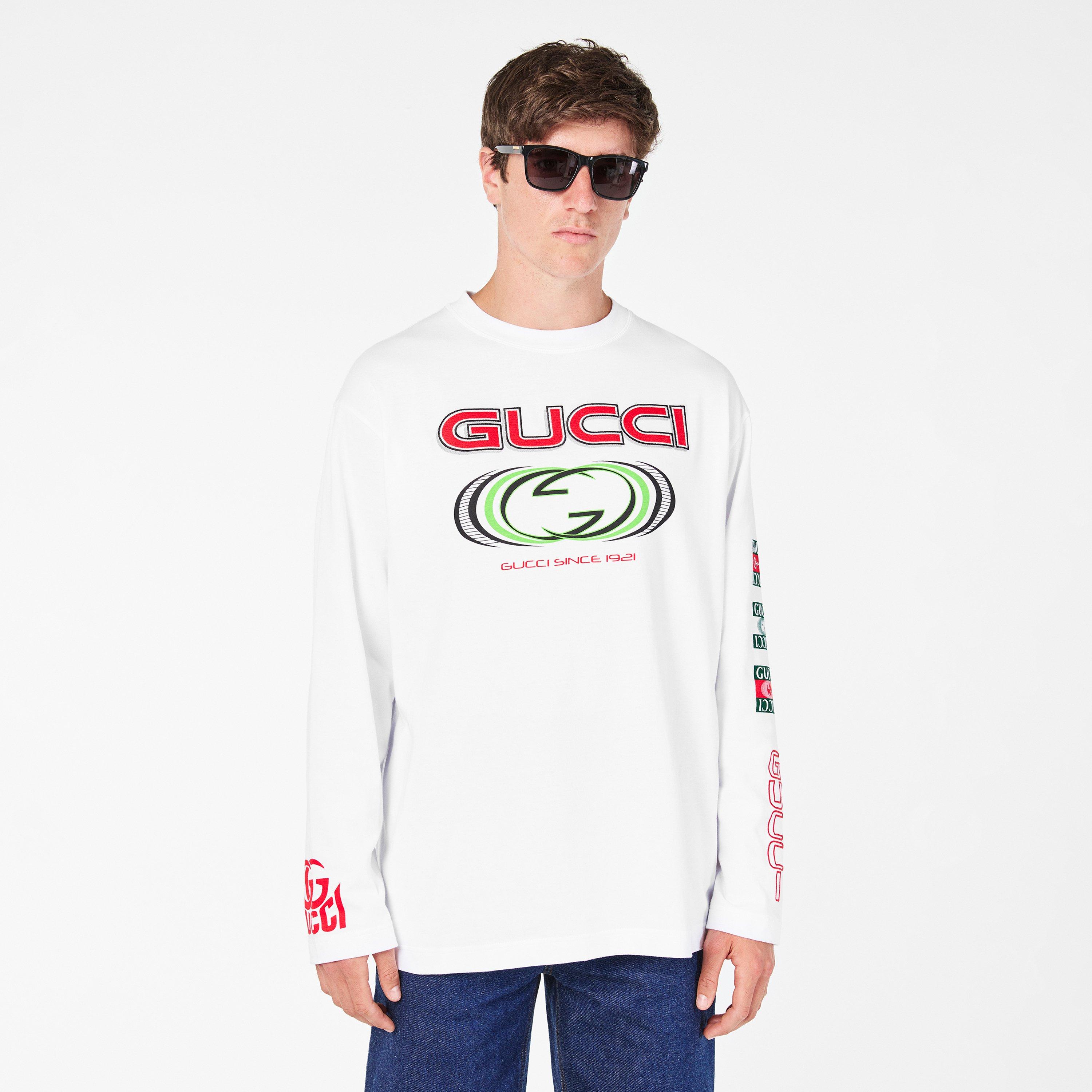 Gucci Logo Print Long Sleeve T-Shirt | Cruise Fashion