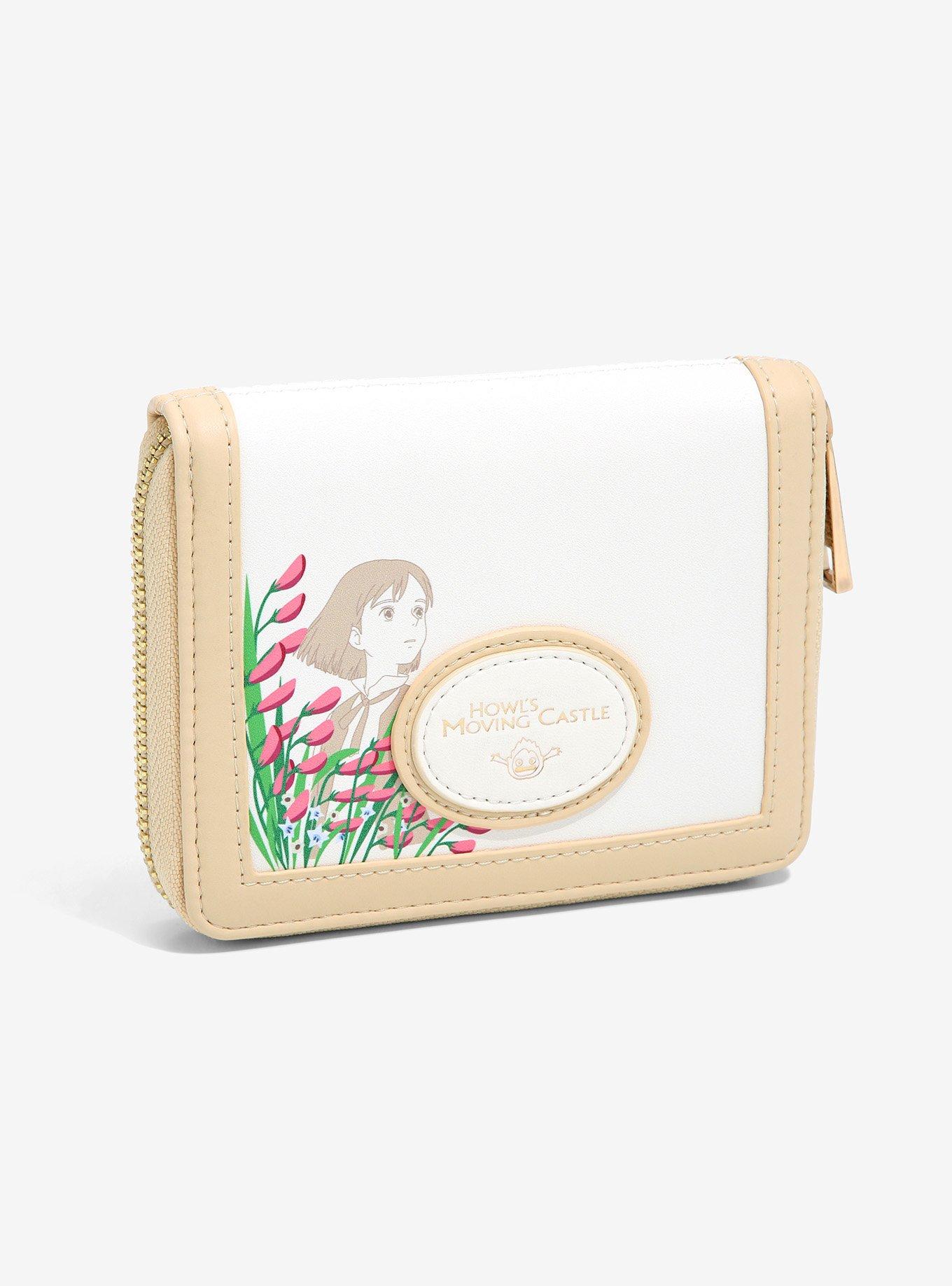Studio Ghibli Howl's Moving Castle Sophie & Howl Floral Small Zip