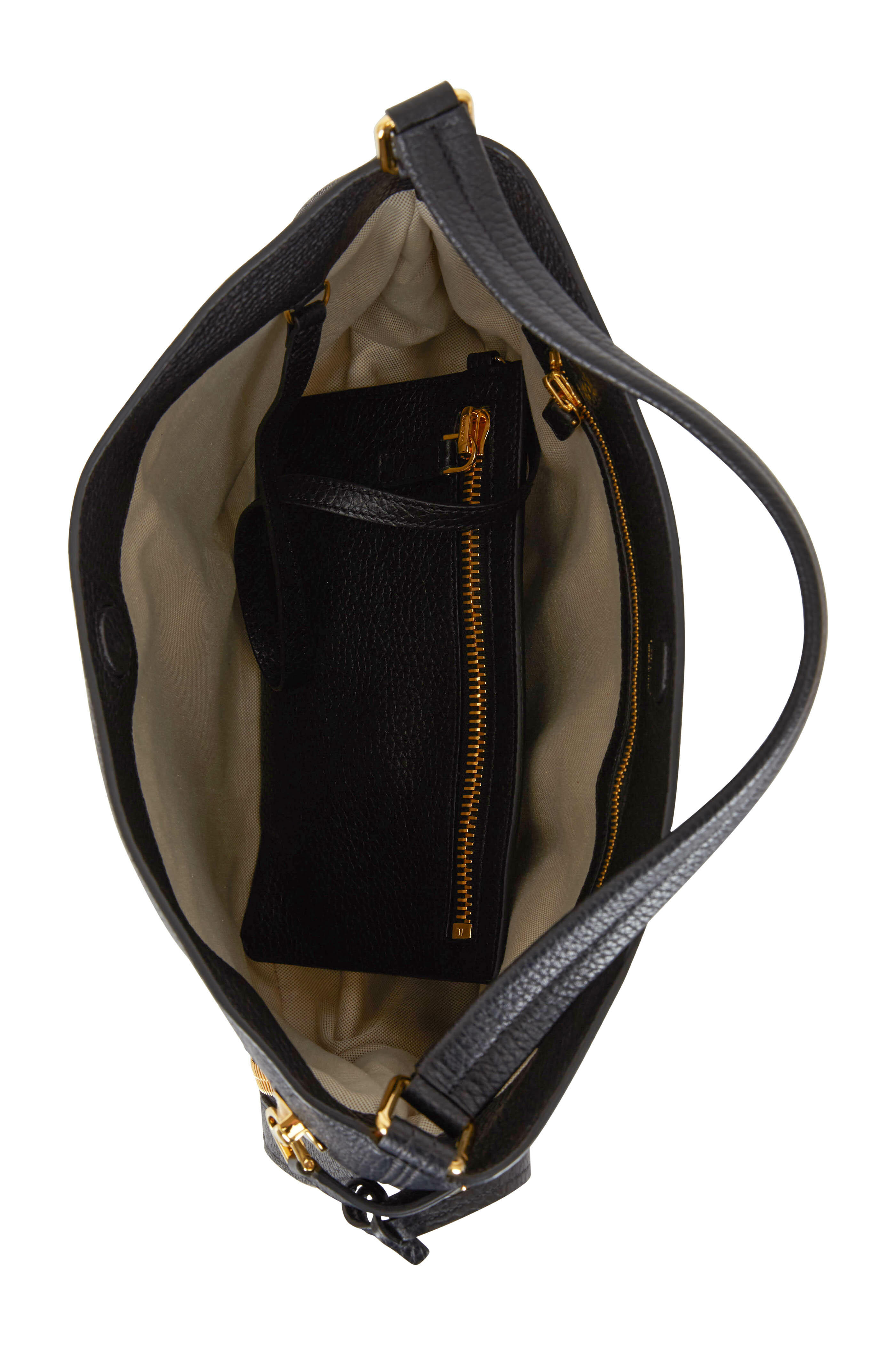 Tom Ford - Alix Black Leather Hobo Bag | Mitchell Stores
