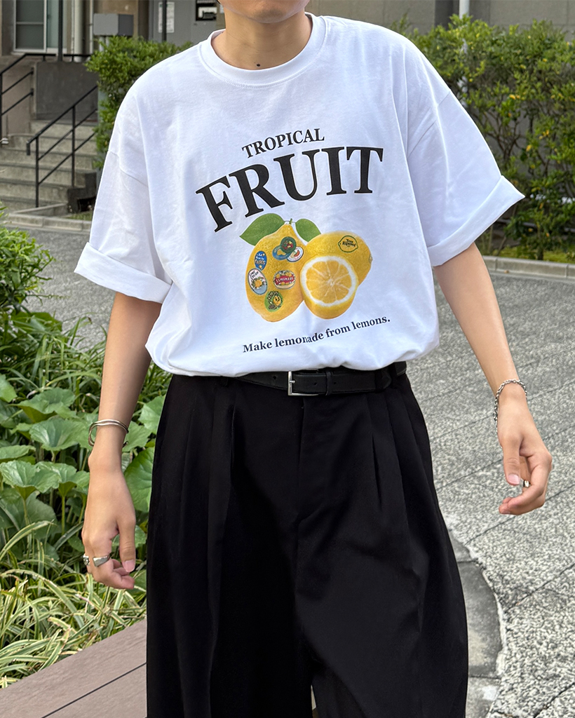 レモンプリントハーフTシャツ | ファッション通販サイト NUGU