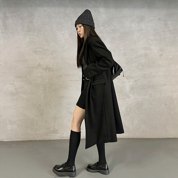 オーバーサイズヘリンボーン冬ロングコート | ファッション通販サイト NUGU