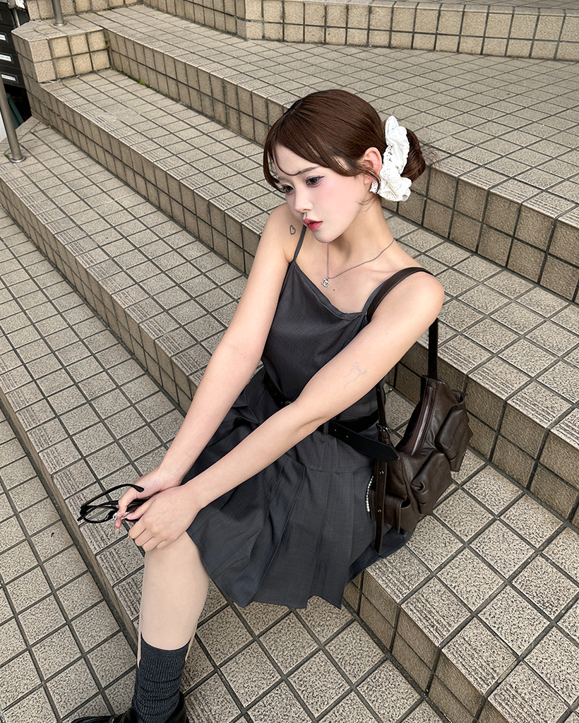 プリーツベルトミニワンピース | ファッション通販サイト NUGU