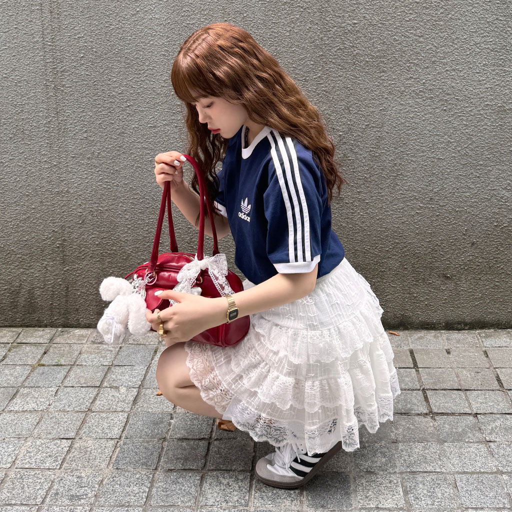 レースフリルミニスカート | ファッション通販サイト NUGU