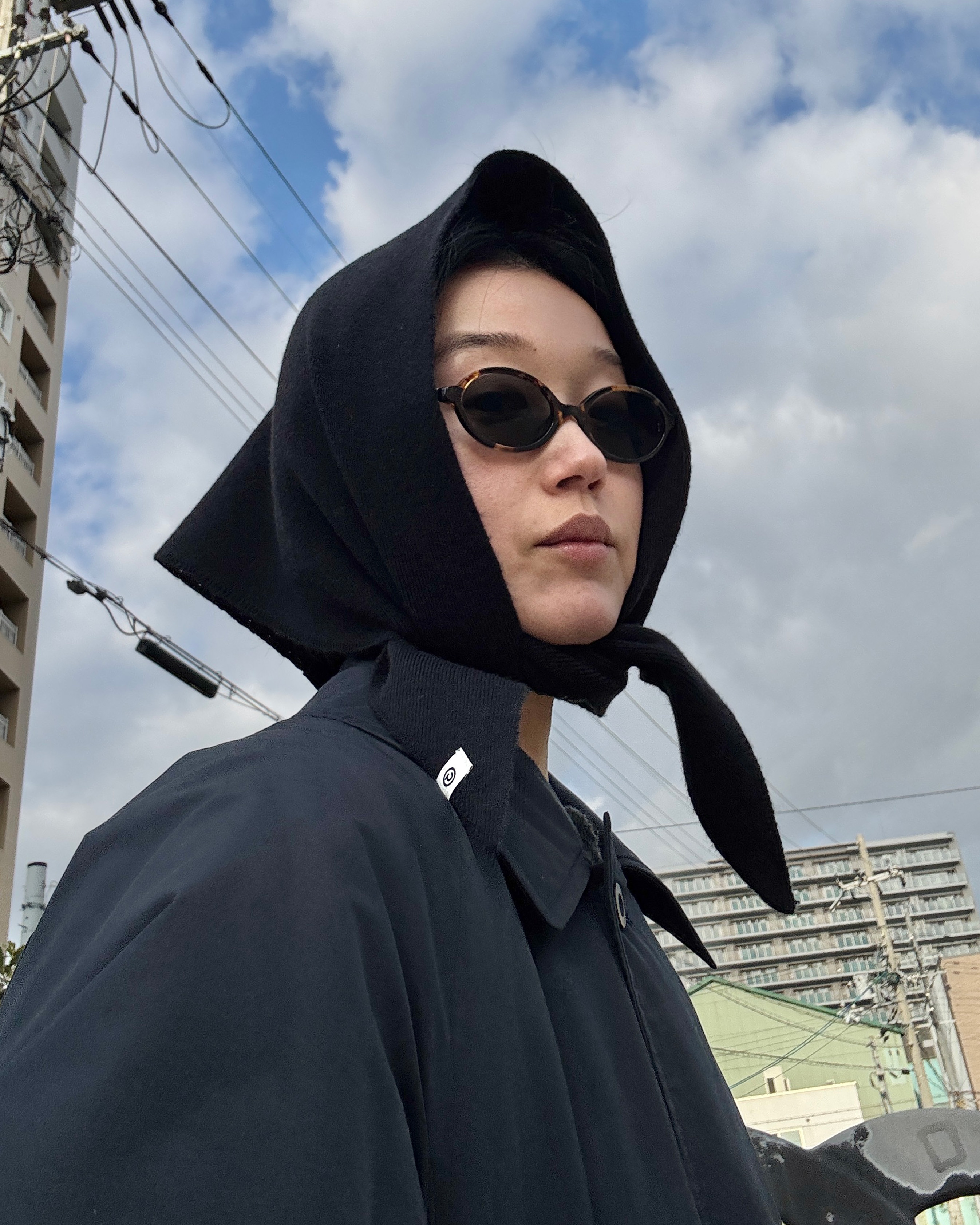 3回再販](ORIGINAL) トライアングルスカーフ (black) | ファッション