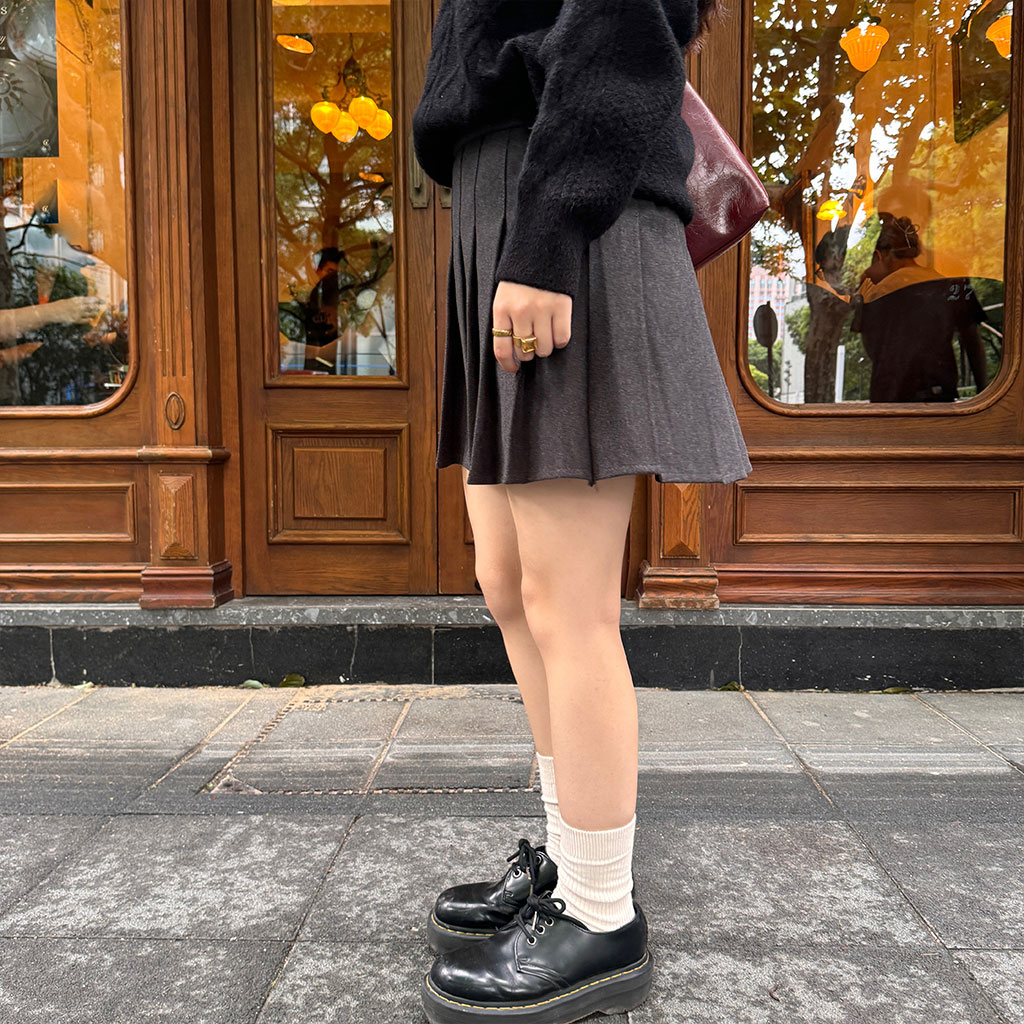 プリーツウールテクスチャーミニスカート | ファッション通販サイト NUGU