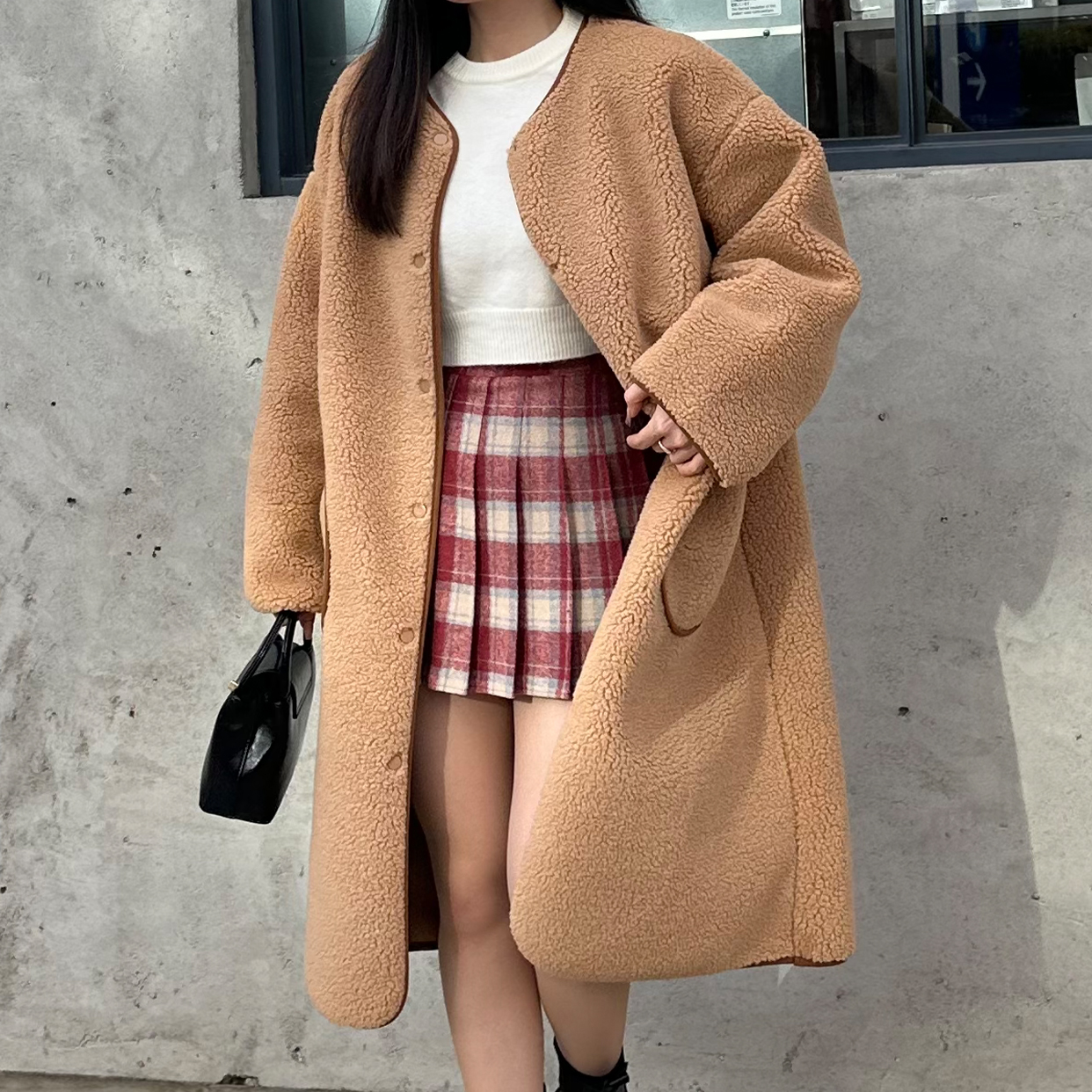 ブークレノーカラーロングコート | ファッション通販サイト NUGU