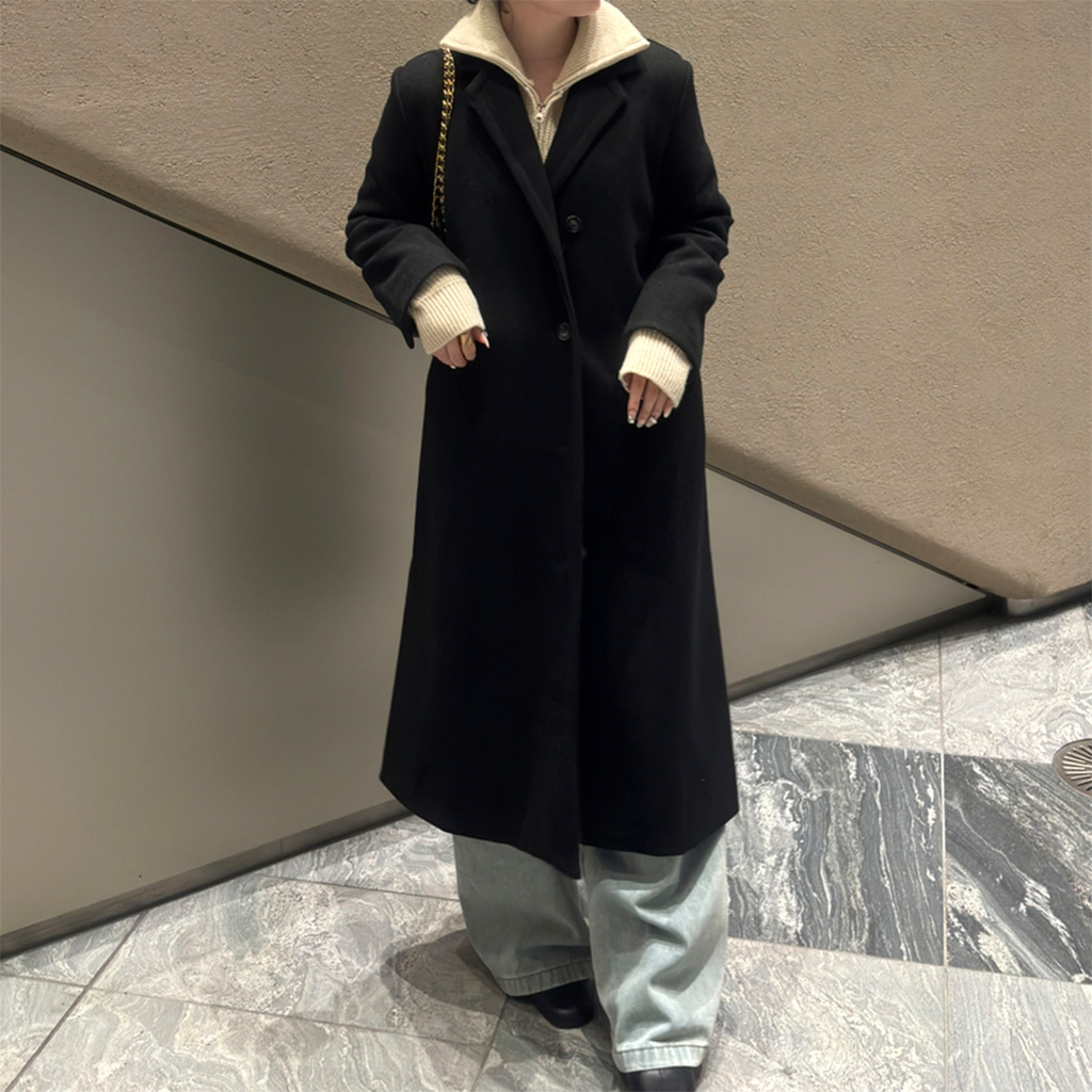 テーラードカラーロングコート | ファッション通販サイト NUGU