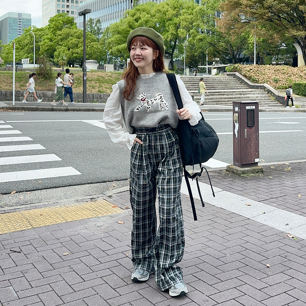 チェックワイドパンツ | ファッション通販サイト NUGU