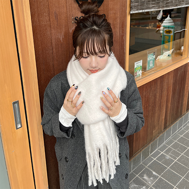 カラフルロングマフラー | ファッション通販サイト NUGU