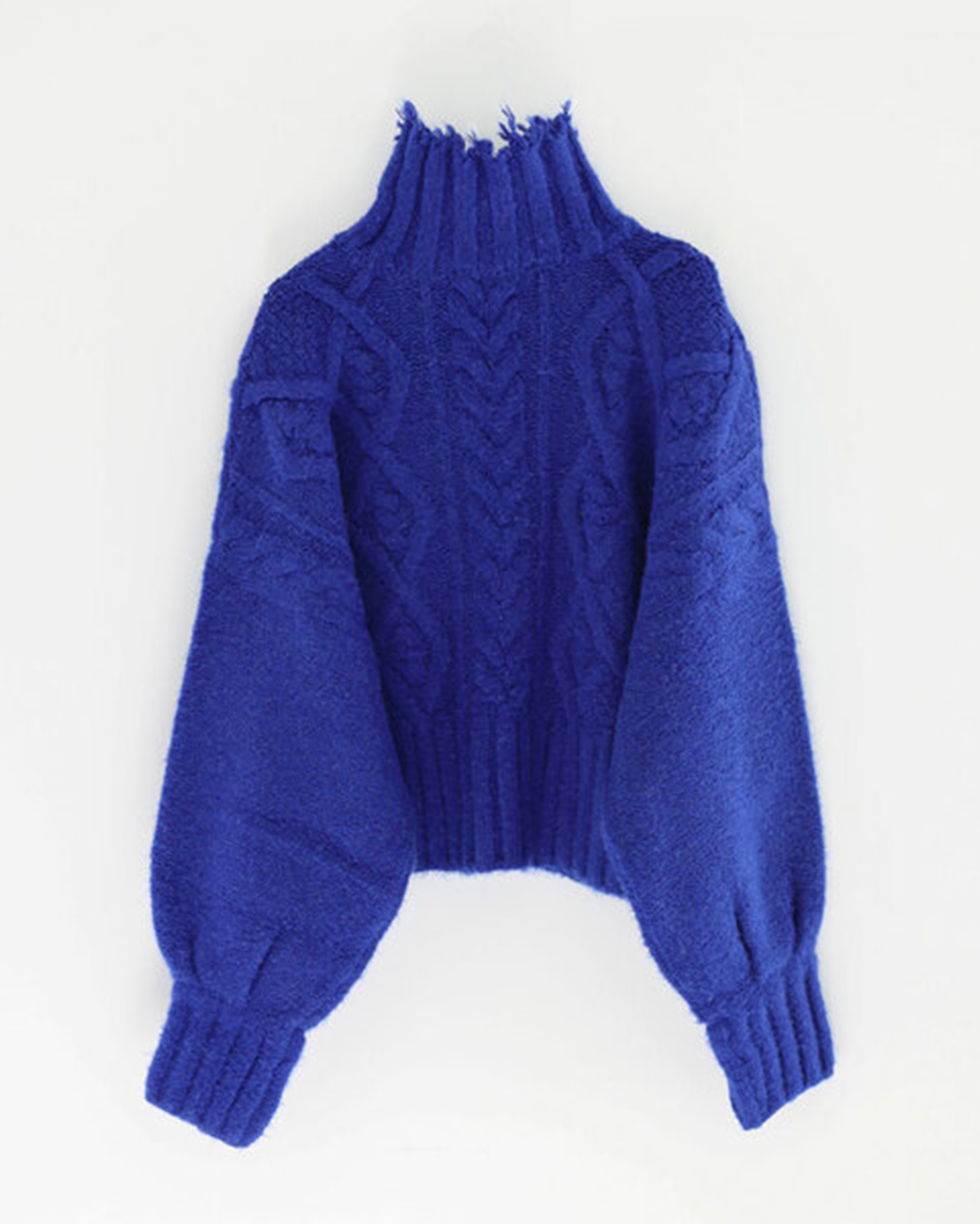 5回再販](ORIGINAL) ハイネックウール フィッシャーマンニット