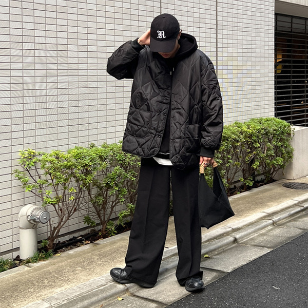 ベーシックオーバーサイズキルティングジャケット | ファッション通販