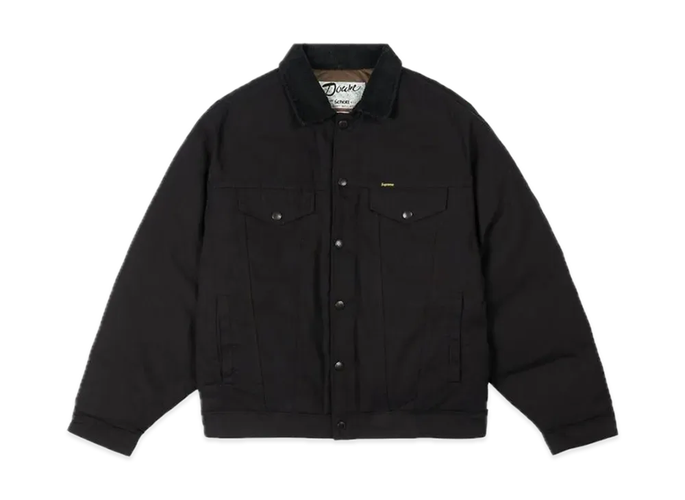 Supreme / Schott Canvas Down Trucker Jacket 