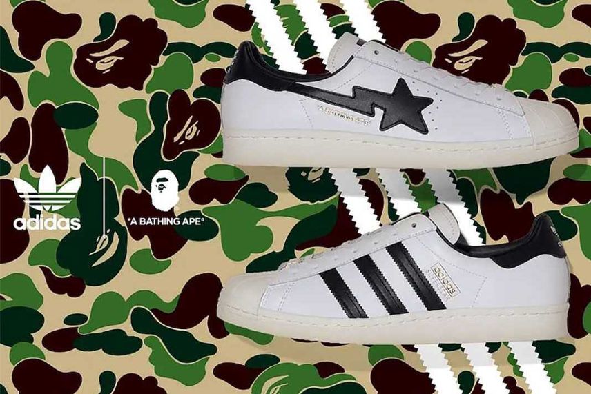 A BATHING APE × adidas Superstar 80s 