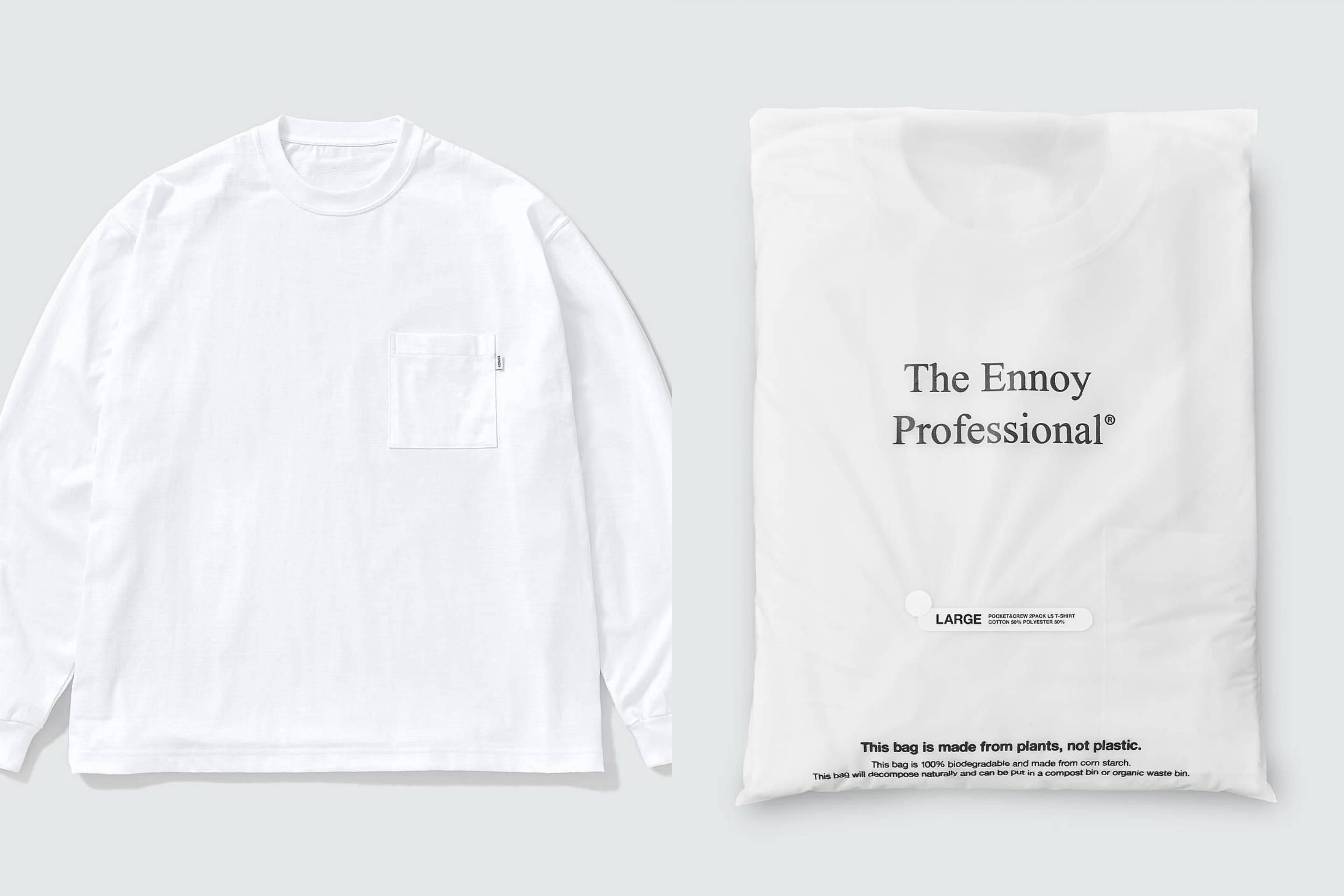 4/6発売｜ENNOY Pocket&Crew 2Pack LS T-Shirt｜抽選/販売/定価情報
