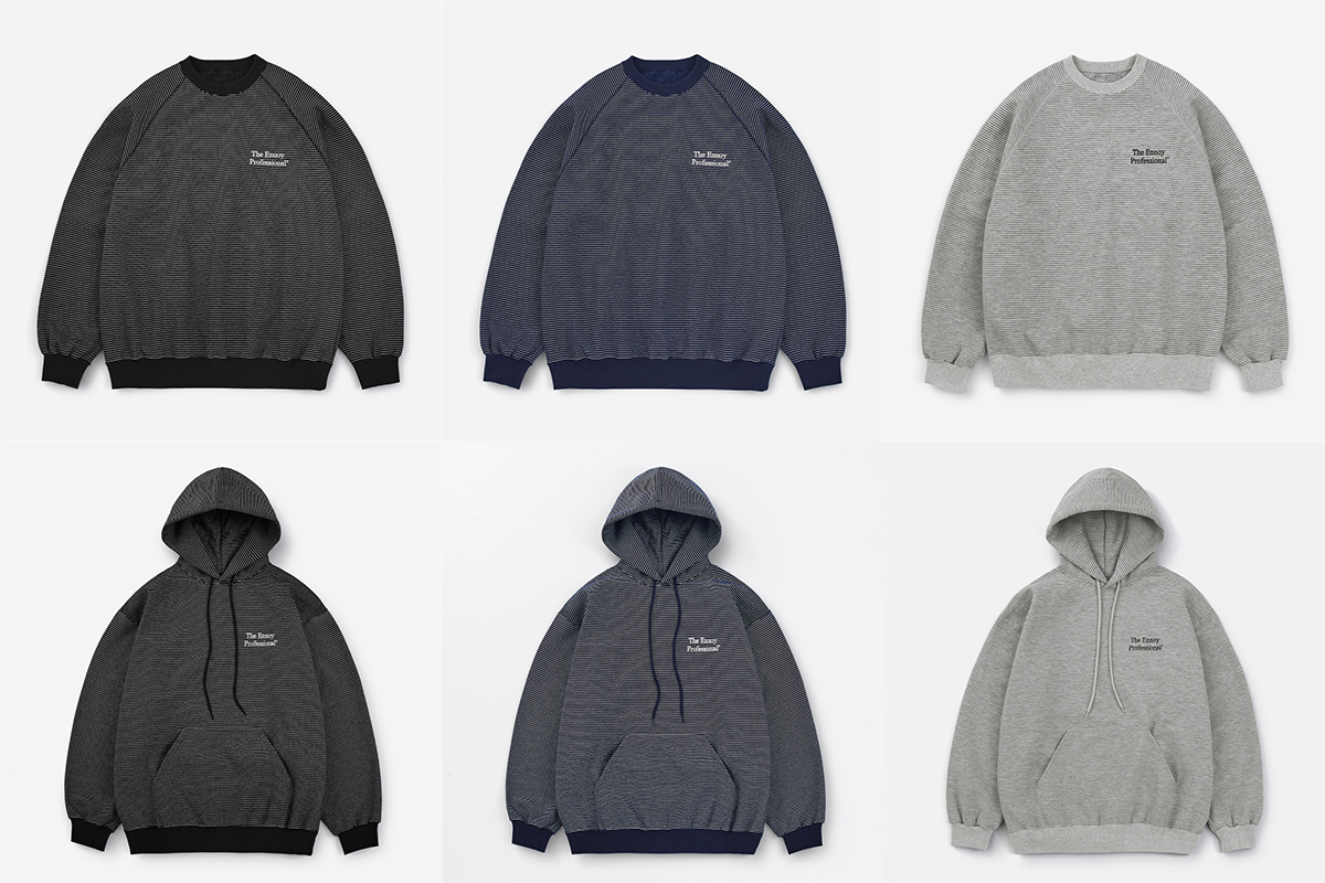 ENNOY最新作「Border Crew Neck Sweat / Border Hoodie Sweat」が抽選