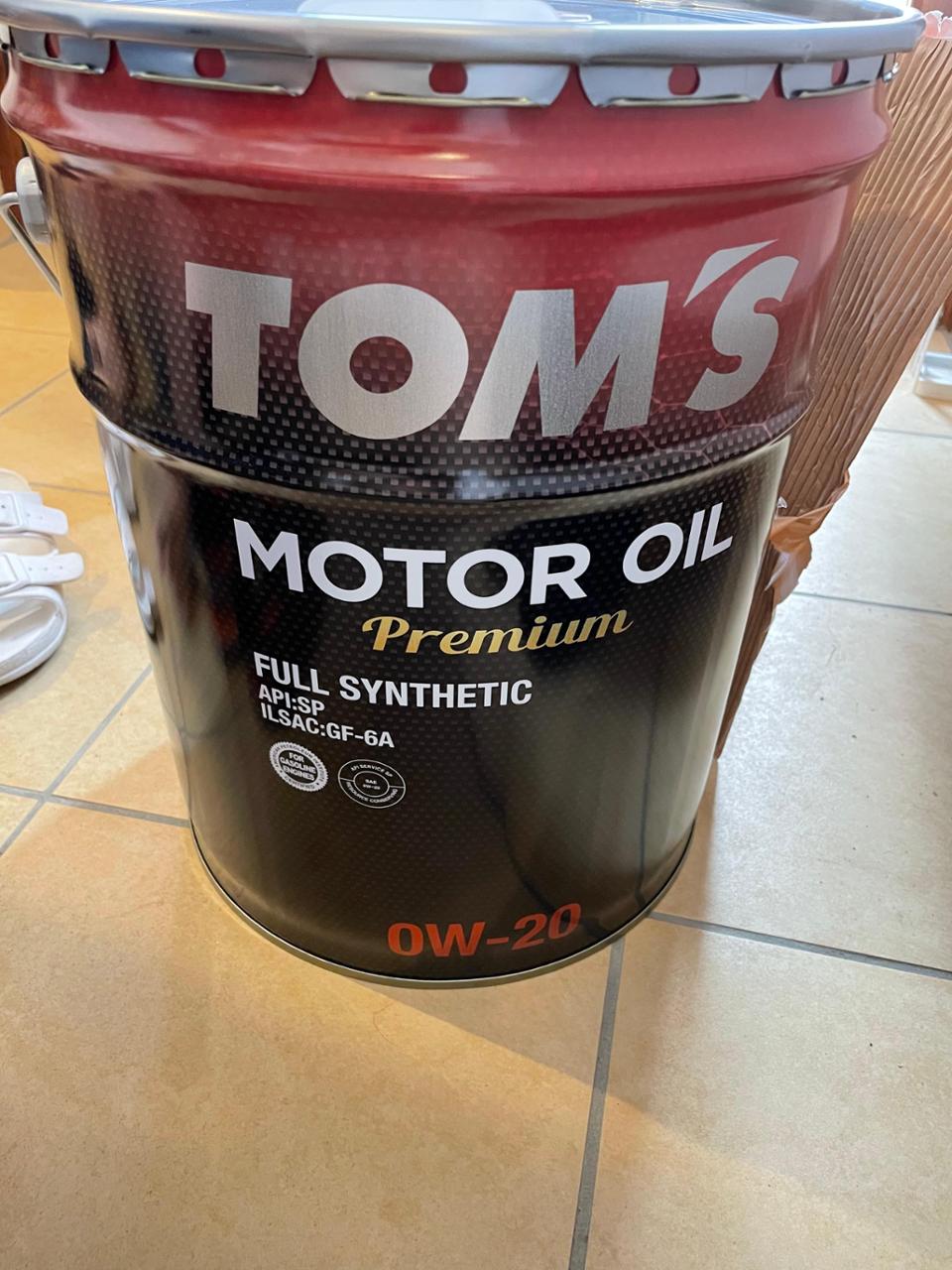 TOM'S LUB エンジンオイル 0W-20 引き取りのみ TOM'S ファッション LUB