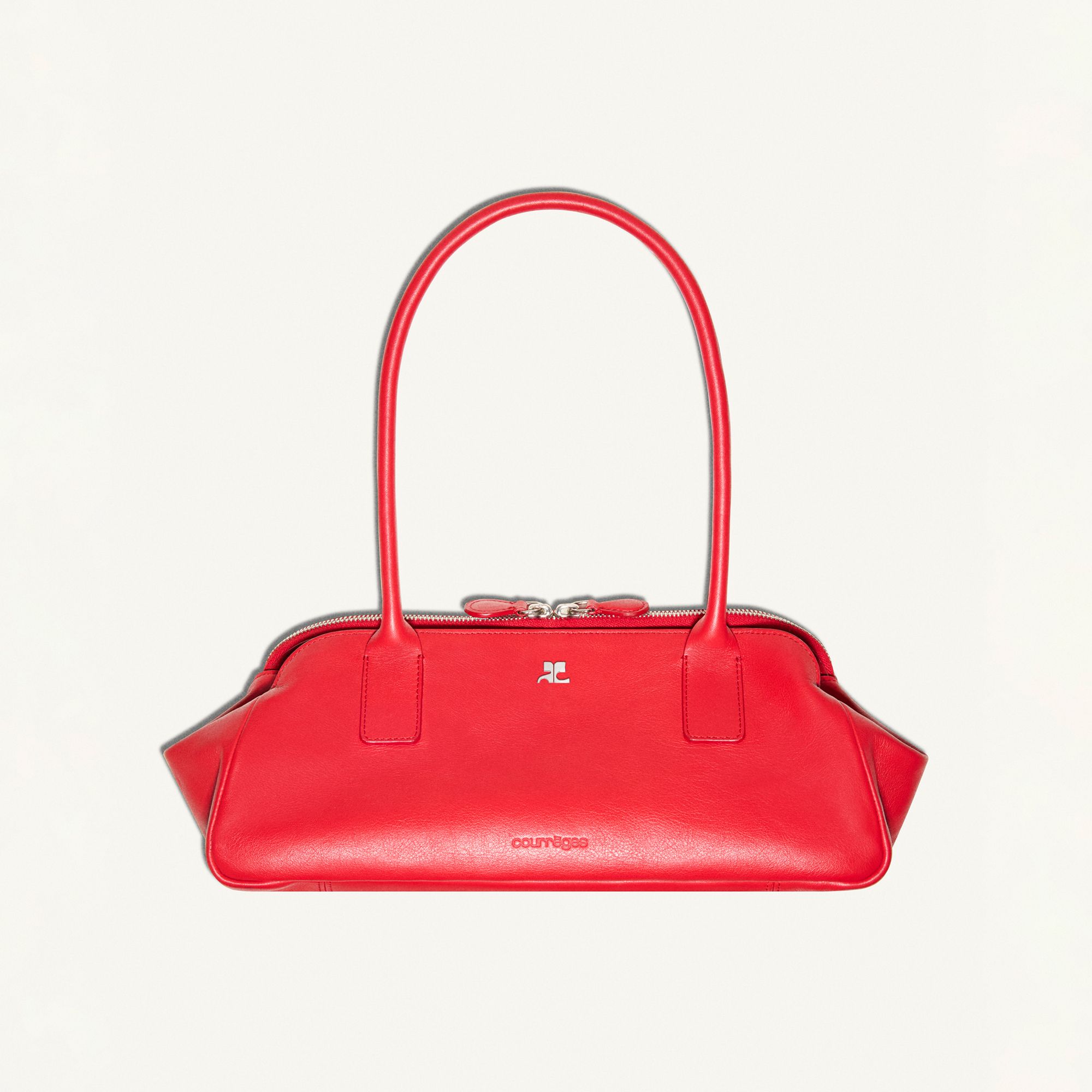 REEDITION MINI LEATHER BOWLING BAG - courrèges